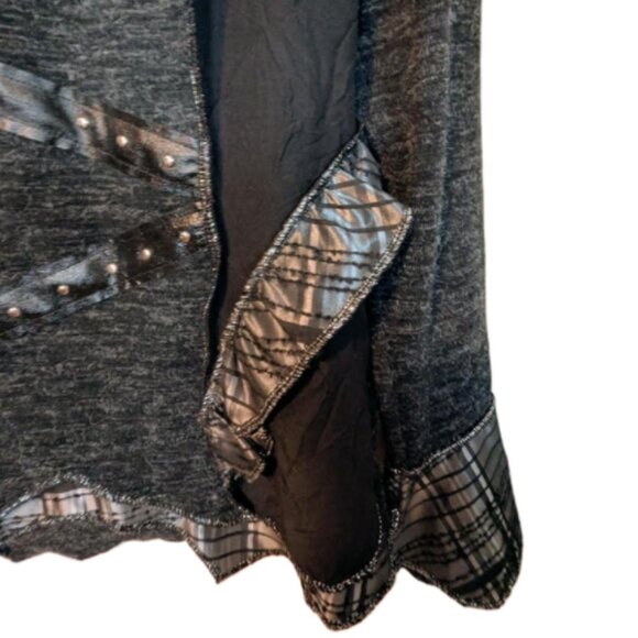 NWT Jane & John Sweater with Taffeta and Vegan Leather Accents Size M - Picture 8 of 11